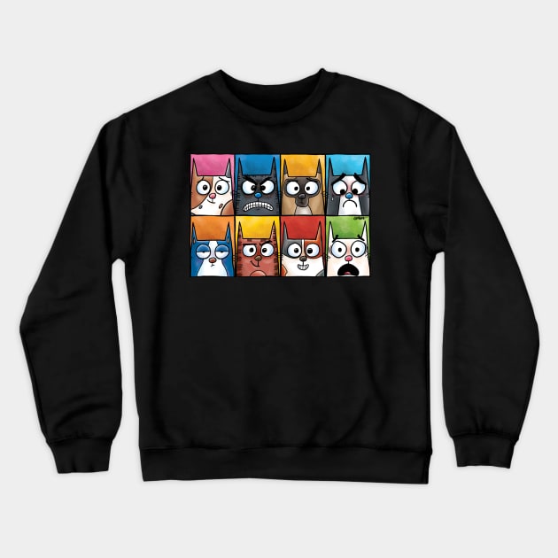 Cat Moods Crewneck Sweatshirt by Grasdal